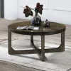 New Classic T3885-10 Kerby - Round Coffee Table - Dark Brown