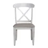 Liberty Furniture 303W-C3001S Ocean Isle - Upholstered X Back Side Chair - Antique White