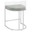 CoasterElevations 183405 Thermosolis - Clear Acrylic Counter Chair (Set of 2) - Chrome