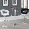 CoasterEveryday 100026 Zanella - Round Glass Top Bistro Bar Table - Chrome