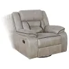 CoasterEveryday 651353 Greer - Upholstered Swivel Glider Recliner Chair - Taupe