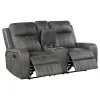 Coaster Fine Furniture 603192 Raelynn - Upholstered Track Arm Motion Loveseat - Gray