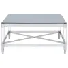 Coaster Fine Furniture 709728 Lindley - Square Tempered Mirror Acrylic Coffee Table - Chrome