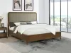 Coaster Fine Furniture 223321KW Maderia - Upholstered California King Panel Bed - Walnut