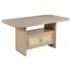 Coaster Fine Furniture 109388 Kailani - Cane Counter Height Storage Dining Table - Beige Oak