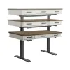 Intercon DK-HO-6028L-RFO-C Drake - Lift Desk - Rustic White / French Oak