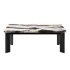 New Classic T3716-3P Strata - Faux Marble 3 Piece Occasional Set (1 Coffee & 2 End Tables) - Black / White