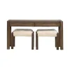Liberty Furniture 449-OT-A3PCS Broadmore - 3 Piece Table Set (1 Console Table 2 Console Stools) - Cobblestone Brown