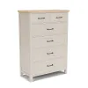 Riverside Furniture 79465 Glenndale - Five Drawer Chest - Aged White / Wheat