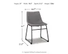 Ashley Furniture D372-08 Ashley Furniture D372-08 Centiar - Dining UPH Side Chair (Set of 2) - Gray