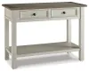Ashley Furniture T637-4 Bolanburg - Sofa Table - White / Brown / Beige