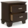 Ashley Furniture B441/31/36/46/81/97/92(2) Ashley Furniture B441/31/36/46/81/97/92(2) Covetown - 7 Pc. - Dresser, Mirror, Chest, Queen Panel Bed, 2 Nightstands - Dark Brown