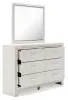 Ashley Furniture B2640/31/36/69/56/97/92(2) Ashley Furniture B2640/31/36/69/56/97/92(2) Altyra - 7 Pc. - Dresser, Mirror, King Panel Bookcase Bed, 2 Nightstands - White