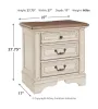 Ashley Furniture B743/31/36/78/76/95/93(2) Ashley Furniture B743/31/36/78/76/95/93(2) Realyn - 7 Pc. - Dresser, Mirror, California King Upholstered Sleigh Bed, 2 Nightstands - Two-tone