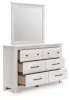 Ashley Furniture PCB1171B1 Ashley Furniture PCB1171B1 Makidern - Dresser And Mirror - Whitewash