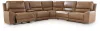Ashley Furniture PCU62606S36 DeepWakes - 6-Piece Power Reclining Sectional With Storage Console - Caramel