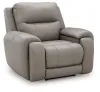 Ashley Furniture PCU1370013A Real Moments - Power Recliner With Audio Seating - Ash