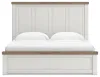 Ashley Furniture B4615B15 Ashley Furniture B4615B15 Savonport - King Panel Bed With 2 Under Bed Storage Units - White / Brown