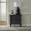 Liberty Furniture 615-BR61-B Americana Farmhouse - 2 Drawer Nightstand With Charging Station - Black