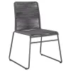 CoasterEssence 192062 Jerome - Woven Rope Stackable Side Chair (Set of 2) - Charcoal