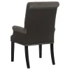 CoasterEssence 115173 Alana - Velvet Upholstered Dining Arm Chair - Brown