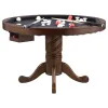 CoasterEssence 100871-S5 Turk - 5 Piece Dining And Game Table Set - Tobacco