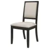 CoasterEveryday 101562 Louise - Upholstered Wood Dining Side Chairs (Set of 2) - Black
