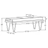 CoasterEssence 501837 Chad - Denim Upholstered Accent Bench - Dark Blue