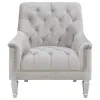 CoasterElevations 508461-S3 Avonlea - 3 Piece Upholstered Sloped Arm Sofa Set Velvet - Pearl Silver