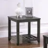 CoasterEssence 722287 Cliffview - 1-Shelf Square Wood Side End Table - Gray