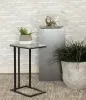 CoasterEssence 936034 Vicente - Marble Top C-Shaped Sofa Side Table - Gray