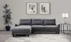 Coaster Fine Furniture 509540 Caspian - Upholstered Curved Arm Chaise Sectional Sofa - Gray