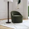 Coaster Fine Furniture 903075 Leon - Upholstered Barrel Accent Swivel Chair - Hunter Green