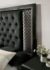 Furniture of America CM7584Q-BED Demetria - Queen Bed - Metallic Gray