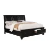 Furniture of America CM7590BK-EK-BED Castor - Eastern King Bed - Black