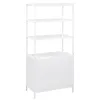 Coaster Fine Furniture 961652 Amherst - 3-Shelf Radio Weave Cane Metal Accent Cabinet - White