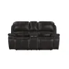 New Classic U093-25-CHG New Classic U093-25-CHG Brookings - Console Loveseat With Dual Recliners - Charcoal