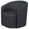 Coaster Fine Furniture 903223 Mossbrook - Fabric Upholstered Swivel Accent Chair - Anthracite