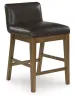 Ashley Furniture D974-124 Cabalynn - Upholstered Barstool (Set of 2) - Two-tone Brown