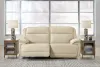 Ashley Furniture U13001S3 Double Deal - 2-Piece Power Reclining Loveseat Sectional - Almond