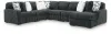 Ashley Furniture 98105S25 Ashley Furniture 98105S25 Midnight-Madness - 6-Piece Sectional With RAF Corner Chaise - Gunmetal