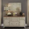 Liberty Furniture 652-HO120 Farmhouse Reimagined - Door Credenza - Antique White / Chestnut Tops