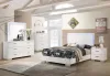 CoasterEssence 203500F-S5L Felicity - 5 Piece Upholstered Full Bedroom Set - White High Gloss