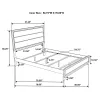 CoasterEveryday 212421F Watson - Wood Full Panel Bed - Gray Oak