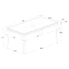 CoasterEssence 105071-S5G Carone - 5 Piece Rectangular Glass Dining Set - Gray