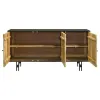 Coaster Fine Furniture 950383 Aminah - 3 Door Wood Accent Cabinet - Natural And Black