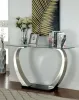 Furniture of America CM4728S Roxo - Sofa Table - Satin Plated / Black