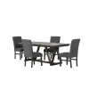 New Classic 40-4125-DG4C High Line - Dining Table & 4 Chairs - Gray