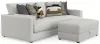 Jackson Furniture Industries 2405/36/37/77/3-11 Jackson Furniture Industries 2405/36/37/77/3-11 Trevor - 2 Piece Extra Deep Oversized Sofa With 1 Included Storage Cocktail Ottoman - Chalk