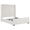 Coaster Fine Furniture 306051Q Natasha - Upholstered Queen Wingback Bed - Cream
